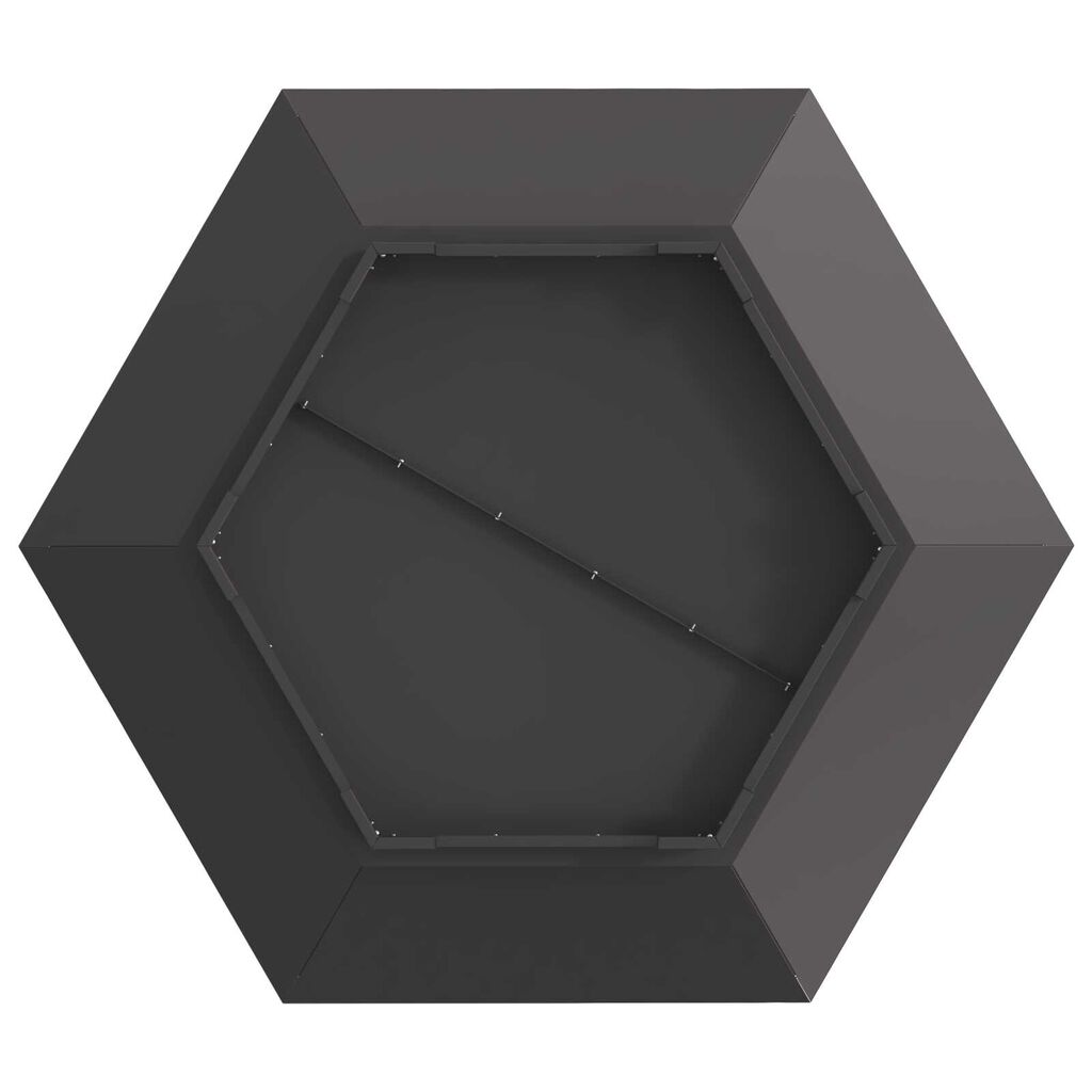 vidaXL Φωτιά Πυρκαγιάς Εξαγωνική Μαύρη 100x100x28 εκ Ατσάλι