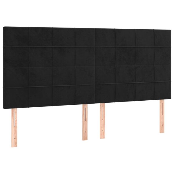 vidaXL Σκελετός Κρεβατιού Χωρίς Στρώμα Μαύρο 160x200 εκ. Βελούδινο