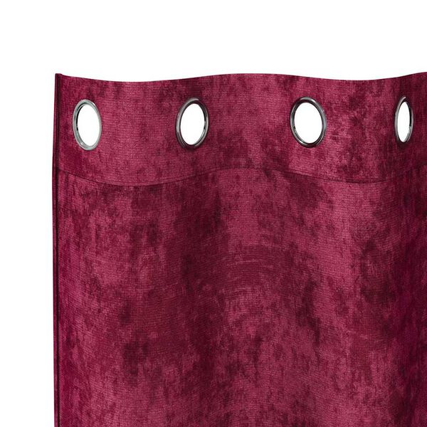 vidaXL Κουρτίνα με κουρτίνες 2 pcs Μπορντό 140 x 140 cm Βελούδο