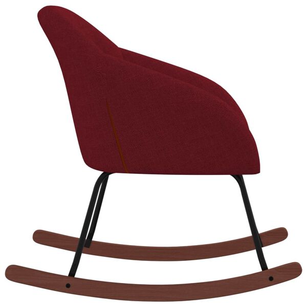 vidaXL Κουνιστή Πολυθρόνα Μπορντό Υφασμάτινη