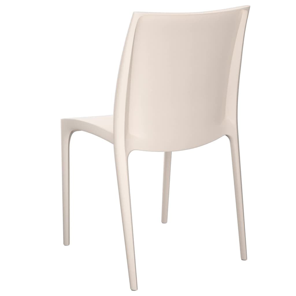 vidaXL Καρέκλες Κήπου 2 τεμ. Κρεμ 50 x 46 x 80 εκ. από Πολυπροπυλένιο