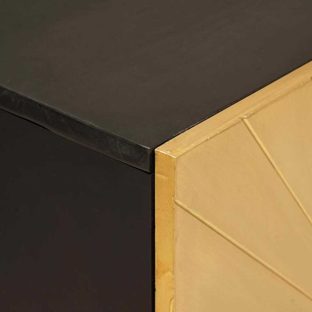 vidaXL Πλαϊνό γραφείο 3 pcs Μαύρο και Χρυσό 60 x 33 x 75 cm