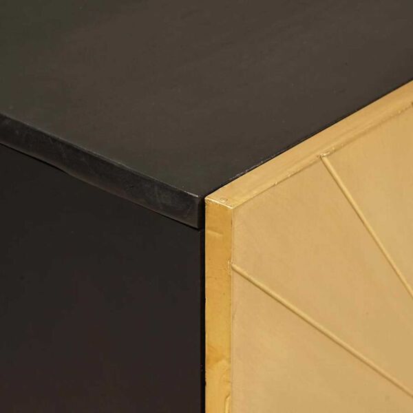 vidaXL Πλαϊνό γραφείο 3 pcs Μαύρο και Χρυσό 60 x 33 x 75 cm
