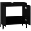 vidaXL Ντουλάπι Νιπτήρα Μαύρο 58x33x60 εκ. Επεξεργασμένο Ξύλο