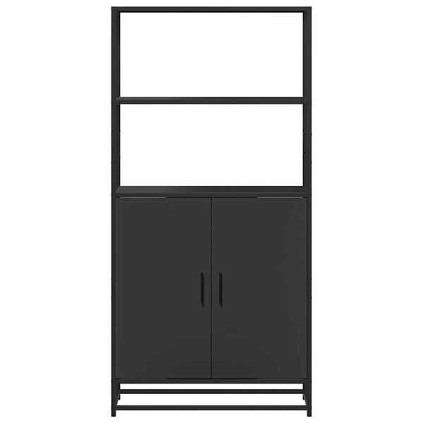 vidaXL Ντουλάπι Μαύρο από 68x35x139 cm Επεξεργασμένο Ξύλο και μέταλλο
