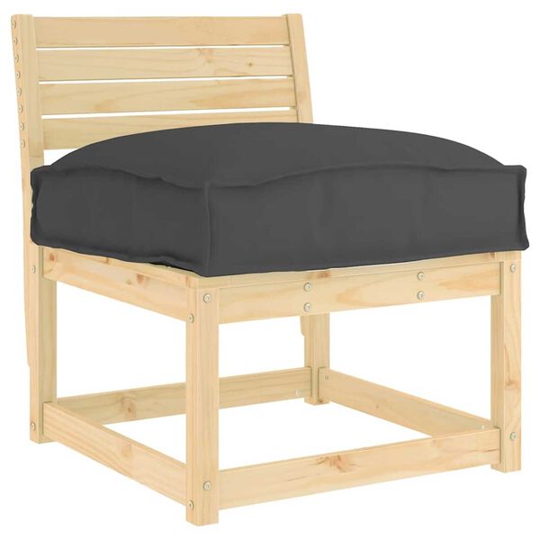 vidaXL Μαξιλάρι παλέτας για κάθισμα Μαύρο 50 x 50 x 12 cm