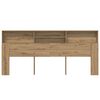 vidaXL Κρεβάτι με Κεφαλάρι με κεφαλάρι Artisan Oak 220 x 19 x 101,5 εκ