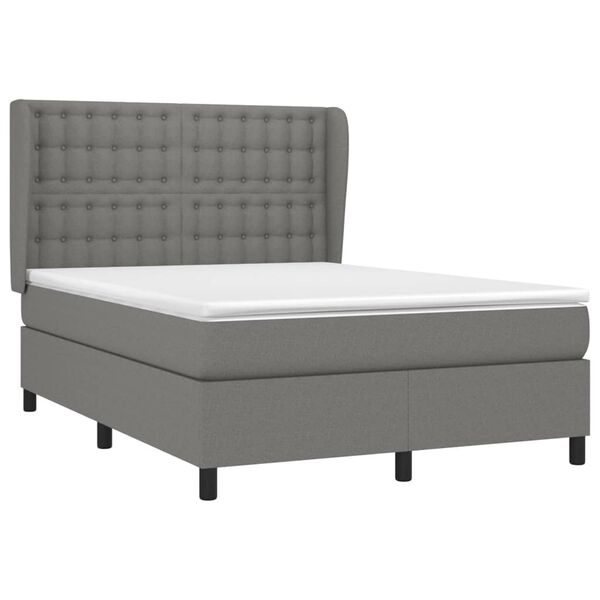 vidaXL &Kappa;&rho;&epsilon;&beta;ά&tau;&iota; Boxspring &mu;&epsilon; &Sigma;&tau;&rho;ώ&mu;&alpha; &Sigma;&kappa;&omicron;ύ&rho;&omicron; &Gamma;&kappa;&rho;&iota; 140x200 &epsilon;&kappa; &Upsilon;&phi;&alpha;&sigma;&mu;ά&tau;&iota;&nu;&omicron;