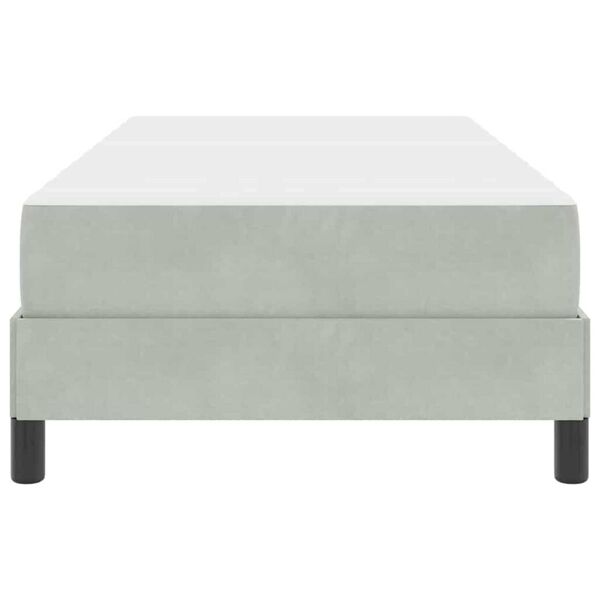 vidaXL Κρεβάτι box spring με στρώμα Ανοιχτό γκρι 90 x 190 cm Βελούδο