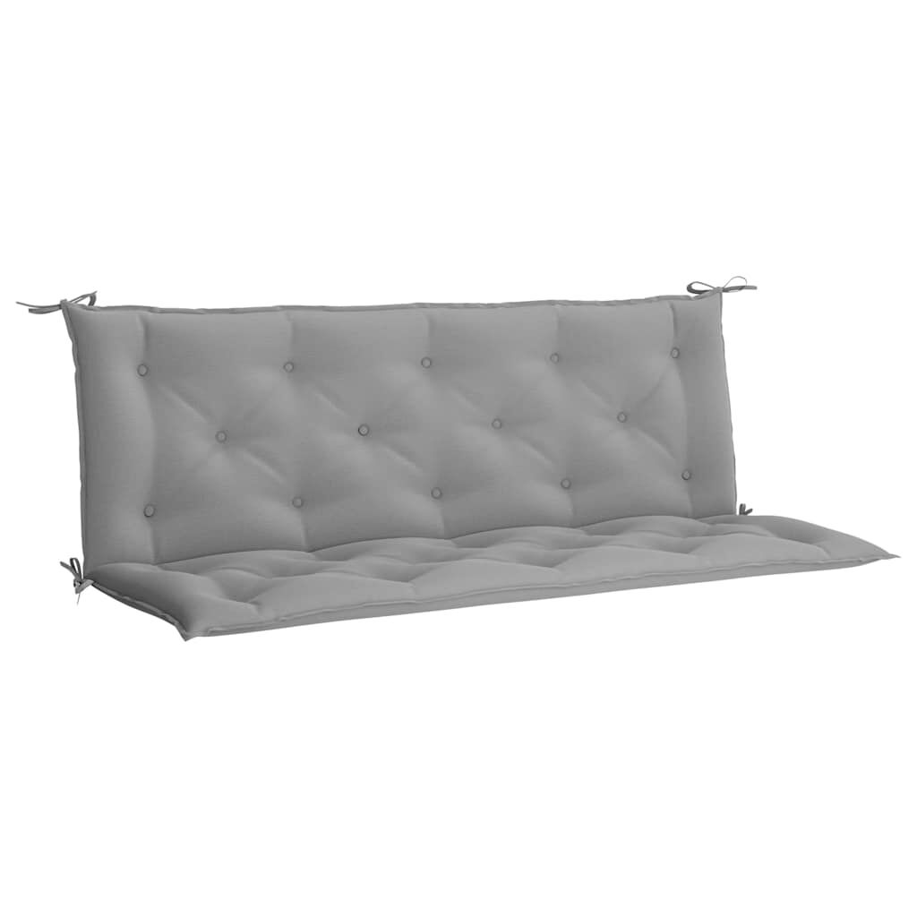 vidaXL Μαξιλάρι Πάγκου Κήπου Γκρι 150x(50+50)x7 εκ. Ύφασμα Oxford