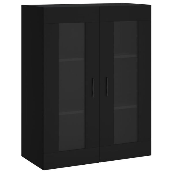 vidaXL Ντουλάπι Τοίχου Μαύρο 69,5 x 34 x 90 εκ.