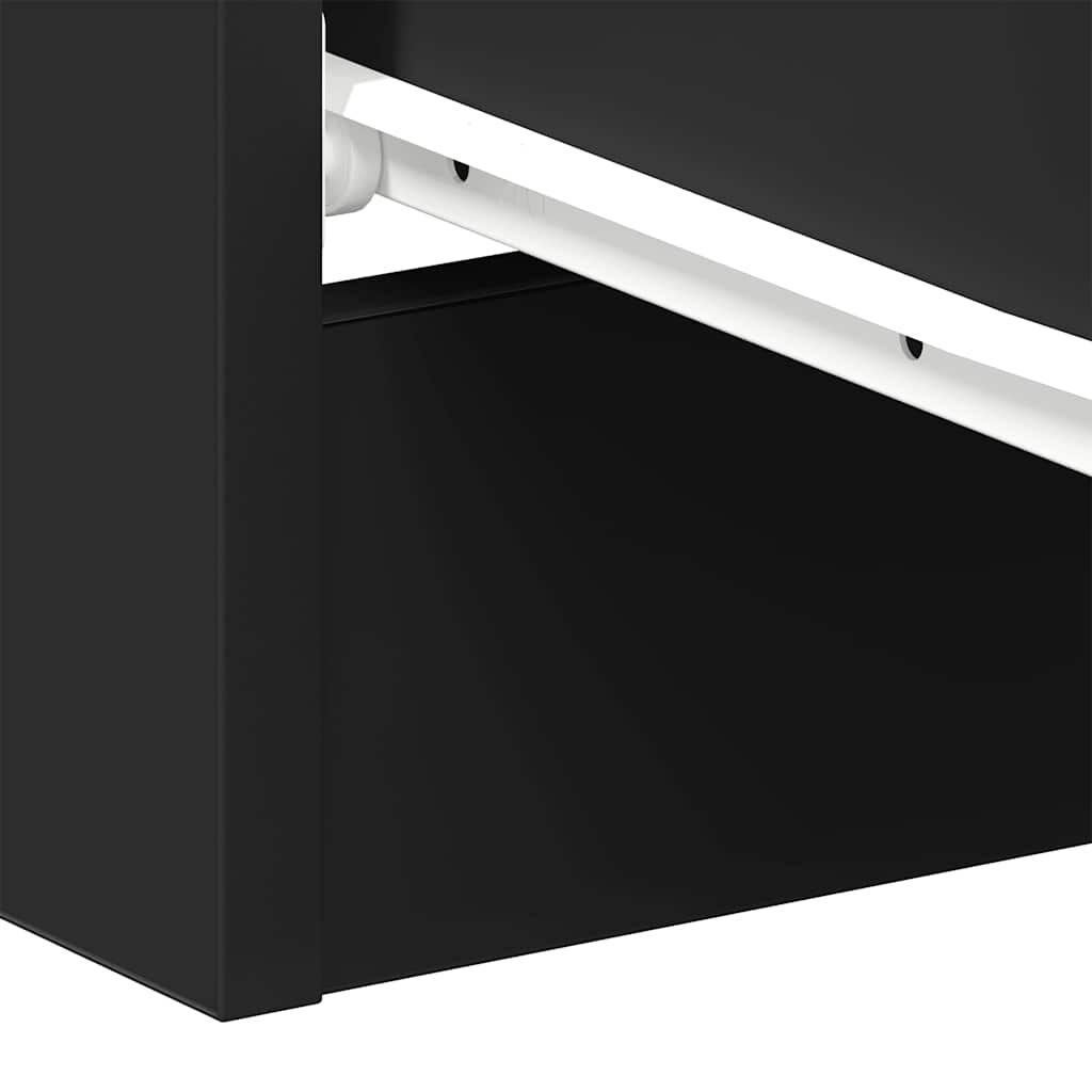 vidaXL Κομοδίνο Μαύρο 38 x 35 x 56 εκ. από Μοριοσανίδα
