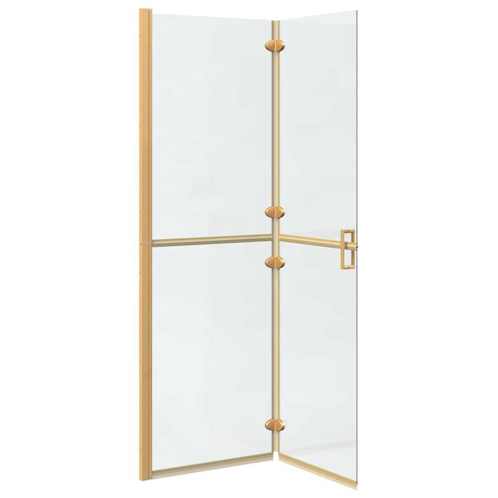 vidaXL Τοίχος ντους Walk-in Άλλο Χρυσό και διαφανές 120 x 190 cm