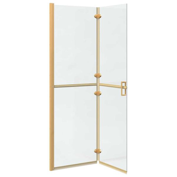 vidaXL Τοίχος ντους Walk-in Άλλο Χρυσό και διαφανές 120 x 190 cm