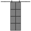 vidaXL &Sigma;&upsilon;&rho;ό&mu;&epsilon;&nu;&eta; &pi;ό&rho;&tau;&alpha; &mu;&epsilon; &sigma;&epsilon;&tau; &upsilon;&lambda;&iota;&kappa;&omicron;ύ 76x205 cm &alpha;&pi;ό &gamma;&upsilon;&alpha;&lambda;ί&&Alpha;&lambda;&omicron;&upsilon;&mu;ί&nu;&iota;&omicron;