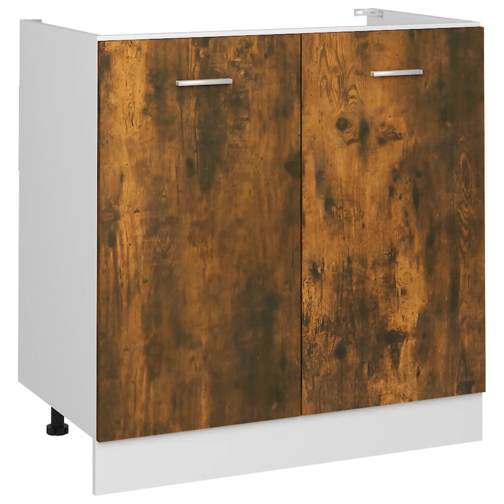 vidaXL Ντουλάπι Lyon Νεροχύτη Καπνιστή Δρυς 80x46x81,5εκ.
