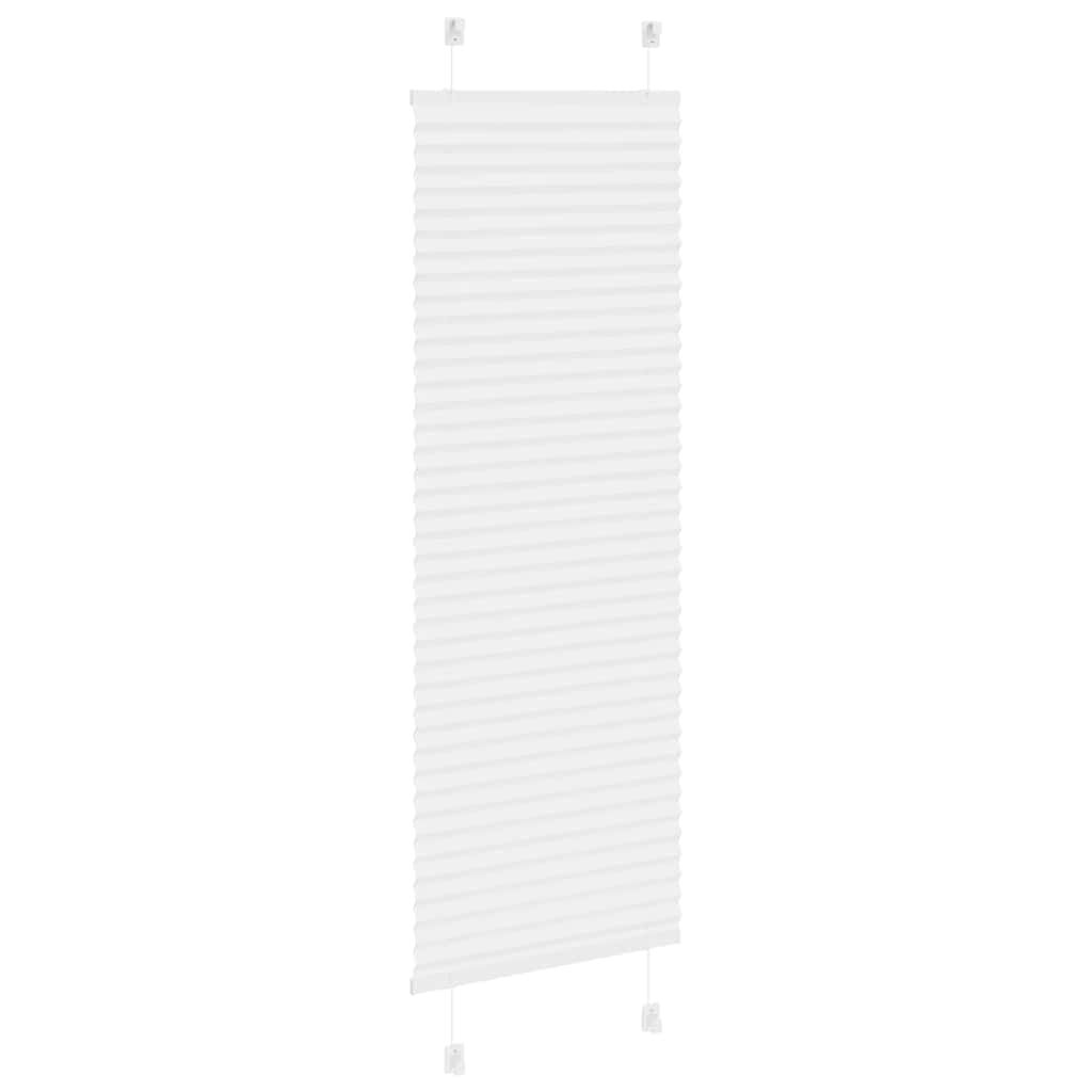vidaXL Πλισέ περσίδα Λευκό 40x100 cm Πλάτος υφάσματος 39,4 cm