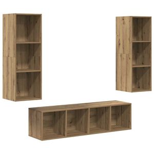 vidaXL &Sigma;&epsilon;&tau; &epsilon;&pi;ί&pi;&lambda;&omicron;&upsilon; &tau;&eta;&lambda;&epsilon;ό&rho;&alpha;&sigma;&eta;&sigmaf; 3 pcs Artisan Oak &Epsilon;&pi;&epsilon;&xi;&epsilon;&rho;&gamma;&alpha;&sigma;&mu;έ&nu;&omicron; &xi;ύ&lambda;&omicron;