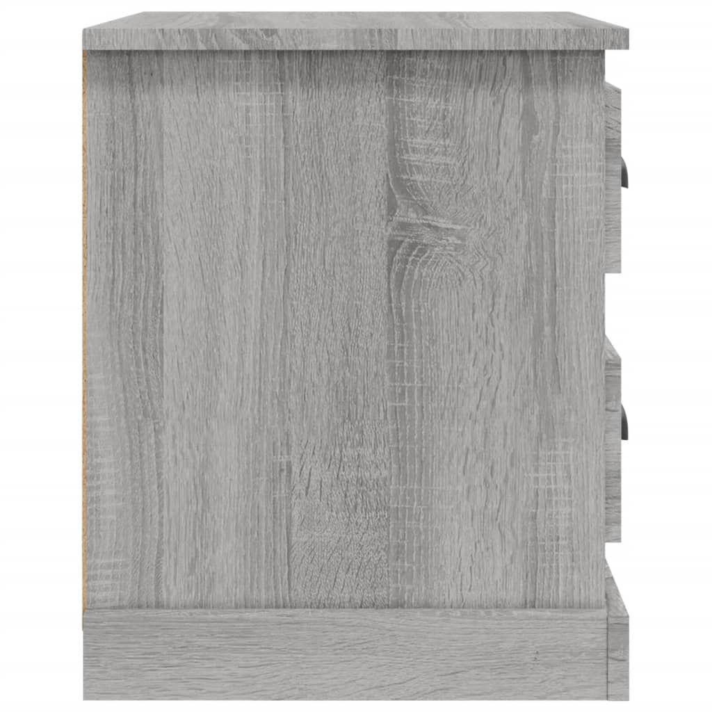 vidaXL Κομοδίνα 2 τεμ. Γκρι Sonoma 39x39x47,5 εκ. Επεξεργασμένο Ξύλο