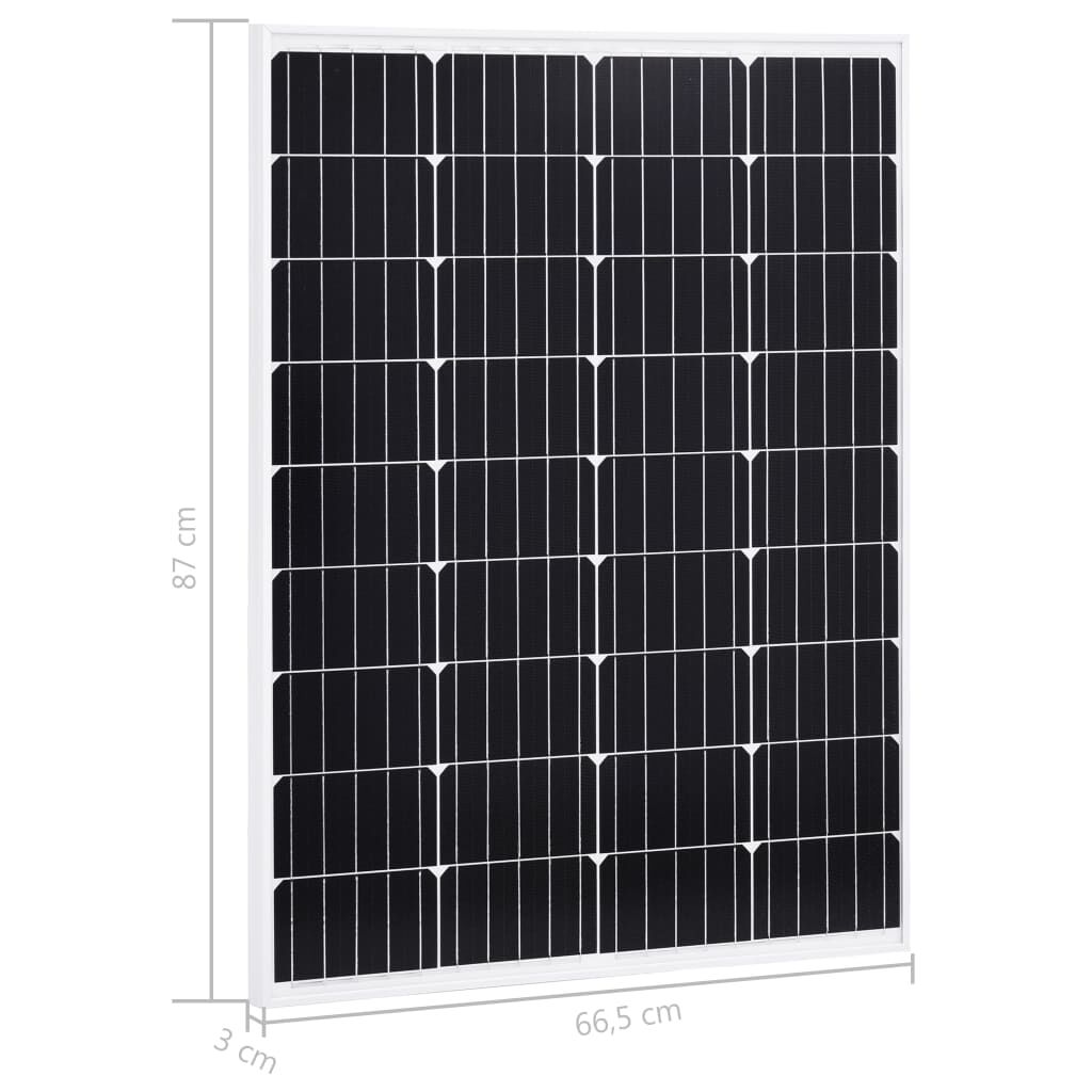 vidaXL Ηλιακά Πάνελ Μονοκρυσταλ. 2 τεμ. 100W Αλουμίνιο/Γυαλί Ασφαλείας