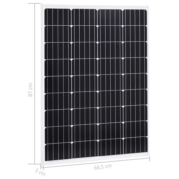vidaXL Ηλιακά Πάνελ Μονοκρυσταλ. 2 τεμ. 100W Αλουμίνιο/Γυαλί Ασφαλείας