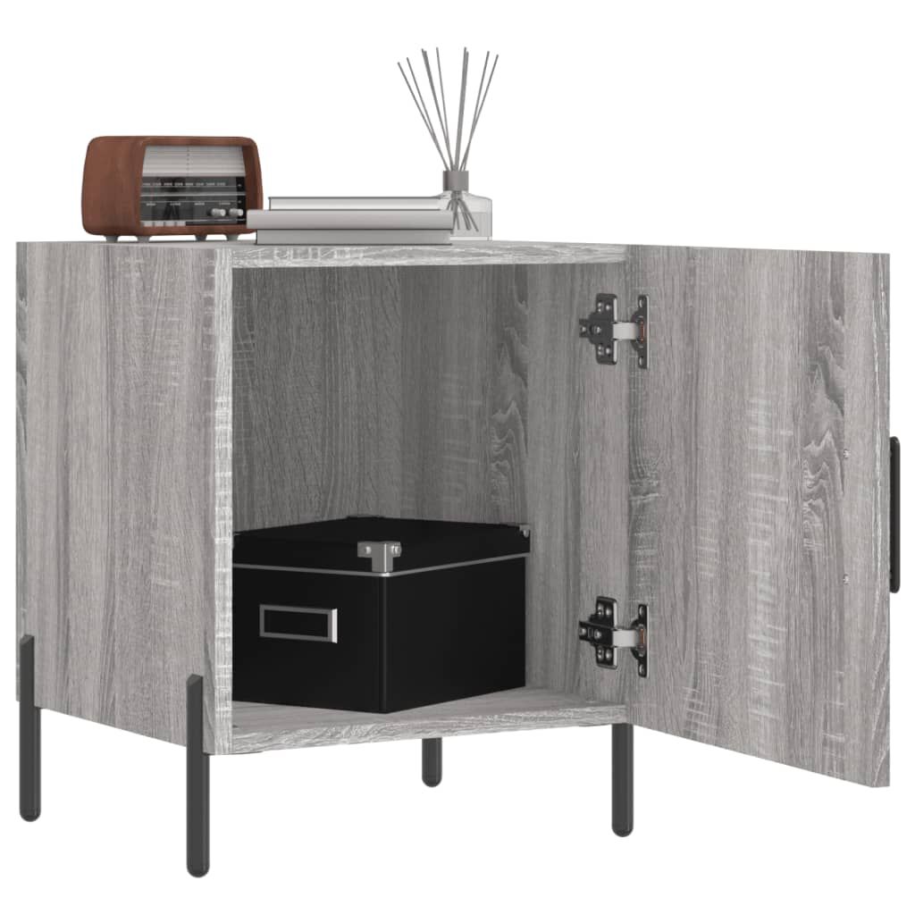 vidaXL Κομοδίνα 2 τεμ. Γκρι Sonoma 40 x 40 x 50 εκ. από Επεξεργ. Ξύλο