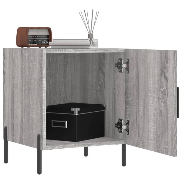 vidaXL Κομοδίνα 2 τεμ. Γκρι Sonoma 40 x 40 x 50 εκ. από Επεξεργ. Ξύλο