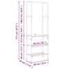 vidaXL Ράφι ρούχων με ράφια με ράφι Sonoma Δρυς 60 x 30 x 171 εκ