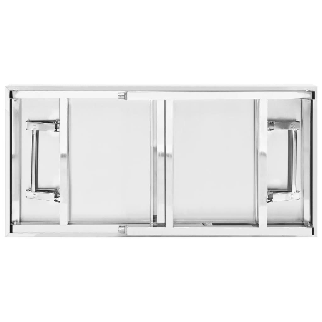 vidaXL Πάγκος Εργασίας Κουζίνας Πτυσσόμενος 120x60x80 εκ. Ανοξ. Ατσάλι