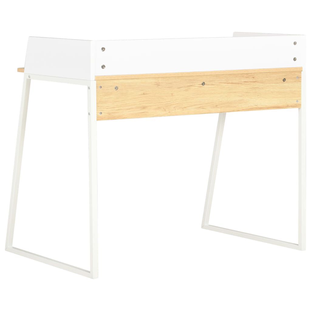 vidaXL Γραφείο Λευκό / Χρώμα Δρυός 90 x 60 x 88 εκ.