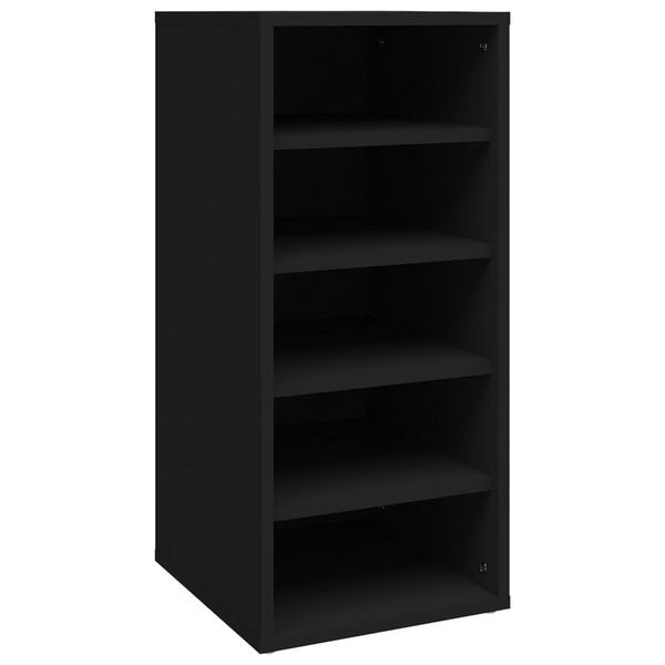 vidaXL Παπουτσοθήκες 2 τεμ. Μαύρες 31,5 x 35 x 70 εκ. από Επεξ. Ξύλο