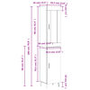 vidaXL Μπουφές Sonoma δρυς 34,5 x 34 x 180 εκ. από Επεξεργασμένο Ξύλο