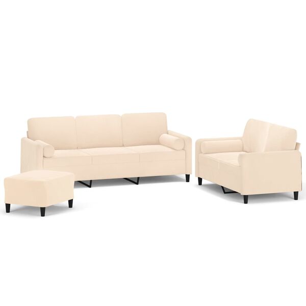 vidaXL &Sigma;&epsilon;&tau; &Sigma;&alpha;&lambda;&omicron;&nu;&iota;&omicron;ύ 3 &Tau;&epsilon;&mu;&alpha;&chi;ί&omega;&nu; &Kappa;&rho;&epsilon;&mu; &Beta;&epsilon;&lambda;&omicron;ύ&delta;&omicron; + &Delta;&iota;&alpha;&kappa;&omicron;&sigma;&mu;&eta;&tau;&iota;&kappa;ά &Mu;&alpha;&xi;&iota;&lambda;ά&rho;&iota;&alpha;