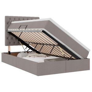 vidaXL Κρεβάτι Αποθήκης με στρώμα Taupe 120 x 200 cm Τεχνητό Δέρμα