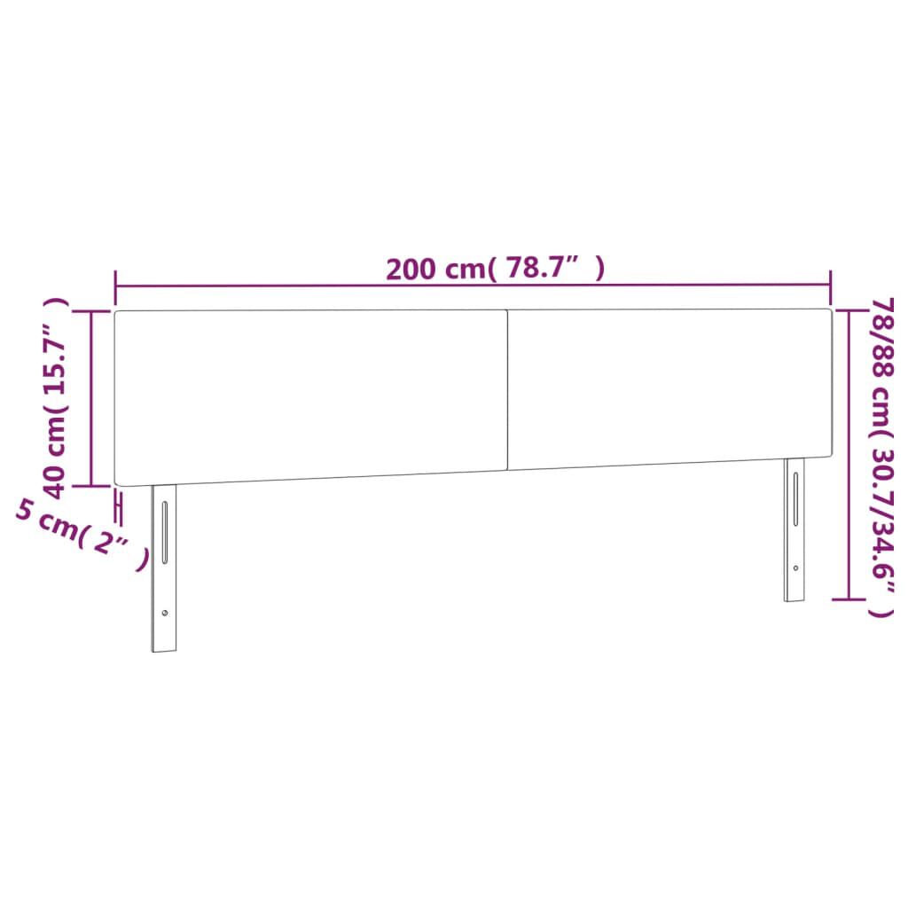 vidaXL Κεφαλάρια Κρεβατιού 2 τεμ. Καπουτσίνο 100x5x78/88εκ. Συνθ.Δέρμα