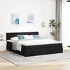 vidaXL Οθωμανικό κρεβάτι με στρώμα Μαύρο 160x200cm Velvet