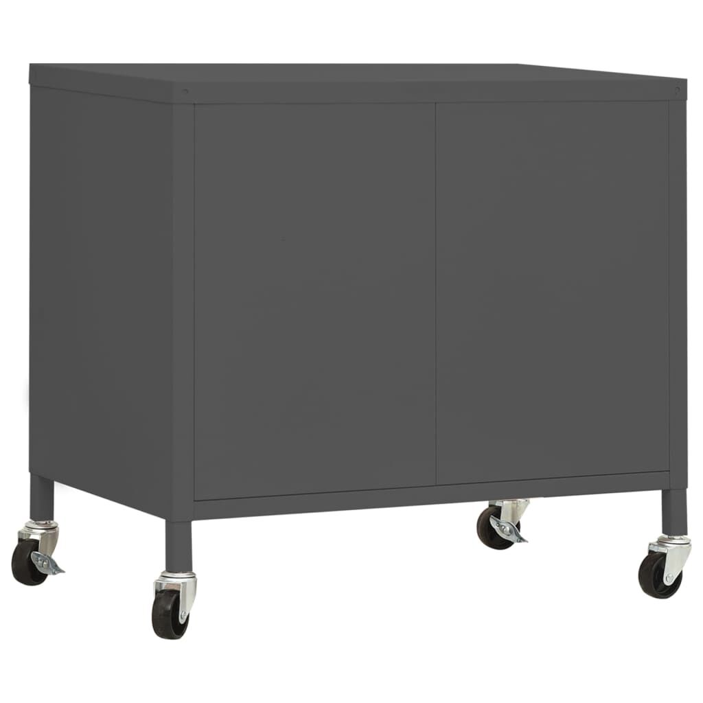 vidaXL Ντουλάπι Αποθήκευσης Ανθρακί 60 x 35 x 56 εκ. από Ατσάλι