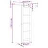 vidaXL Συρόμενη Πόρτα Άλλο Καφέ 61 x 198.5 εκ. Ξύλο και μέταλλο