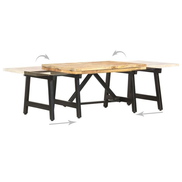 vidaXL Τραπέζι Σαλονιού Επεκτεινόμενο 160x70x45 εκ. Μασίφ Ξύλο Μάνγκο