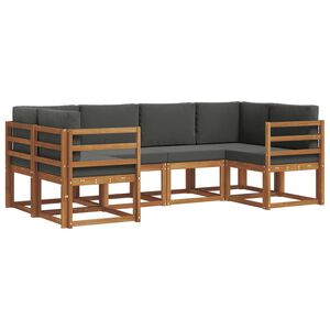 vidaXL &Sigma;&epsilon;&iota;&rho;ά &Kappa;&alpha;&nu;&alpha;&pi;έ &Epsilon;&xi;&omega;&tau;&epsilon;&rho;&iota;&kappa;&omicron;ύ &mu;&epsilon; &mu;&alpha;&xi;&iota;&lambda;ά&rho;&iota; 6 pcs &Phi;&upsilon;&sigma;&iota;&kappa;ό &kappa;&alpha;&iota; &Alpha;&nu;&theta;&rho;&alpha;&kappa;ί