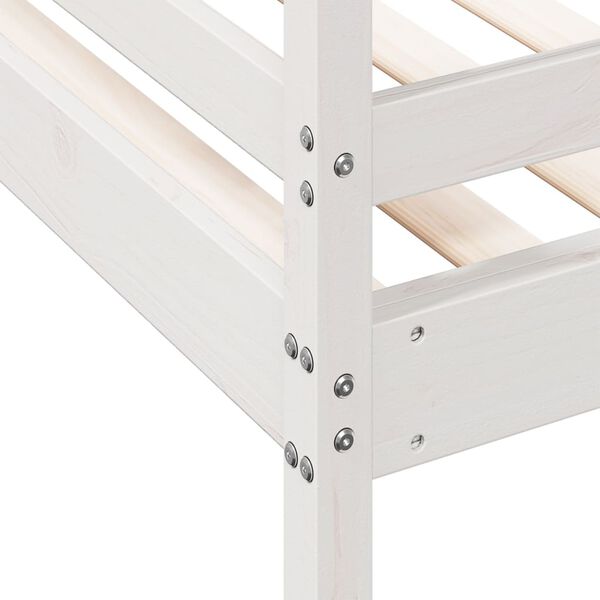 vidaXL Κουκέτα 90x200/140x200 εκ. Λευκό από Μασίφ Ξύλο Πεύκου