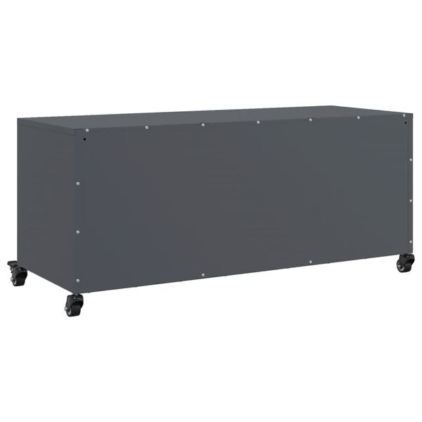 vidaXL Έπιπλο Τηλεόρασης Ανθρακί 100,5x39x43,5εκ. Ατσάλι