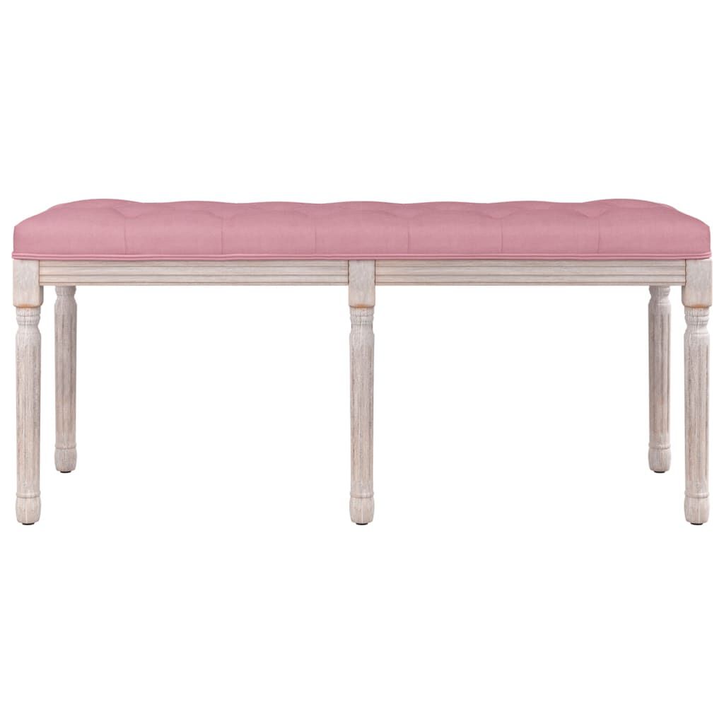 vidaXL Πάγκος Ροζ 110 x 40 x 49 εκ. Βελούδινος