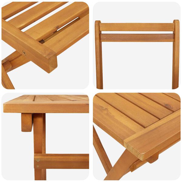 vidaXL Σετ μπιστρό 5 pcs Καφέ Μασίφ ξύλο ακακίας