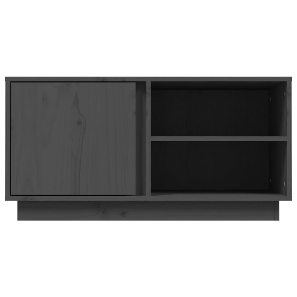 vidaXL Έπιπλο Τηλεόρασης Γκρι 80x35x40,5 εκ. από Μασίφ Ξύλο Πεύκου