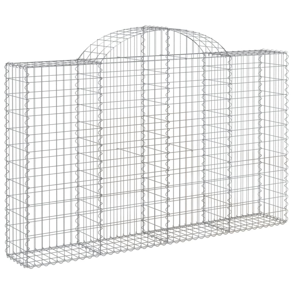 vidaXL Συρματοκιβώτια Τοξωτά 20 τεμ. 200x30x120/140 εκ. Γαλβαν. Ατσάλι
