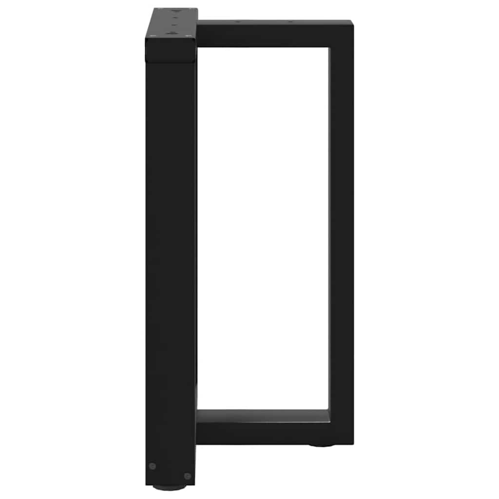 vidaXL Πόδια τραπεζαρίας σχήμα T 2 τεμ. Μαύρο 60x35x(72-73) εκ. Ατσάλι