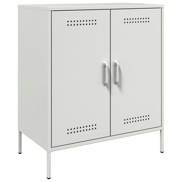 vidaXL Μπουφές Λευκός 68x39x79 εκ. από Ατσάλι
