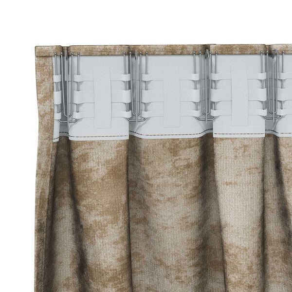 vidaXL Κουρτίνα με κουρτίνες 2 pcs Μπρονζέ 140 x 140 cm Βελούδο