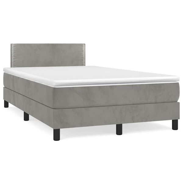 vidaXL &Kappa;&rho;&epsilon;&beta;ά&tau;&iota; Boxspring &mu;&epsilon; &Sigma;&tau;&rho;ώ&mu;&alpha; & LED &Alpha;&nu;.&Gamma;&kappa;&rho;&iota; 120x190&epsilon;&kappa;. &Beta;&epsilon;&lambda;&omicron;ύ&delta;&iota;&nu;&omicron;